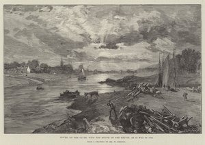 Govan, en el Clyde, con la desembocadura del Kelvin, como era en 1842 de William Crimea Simpson